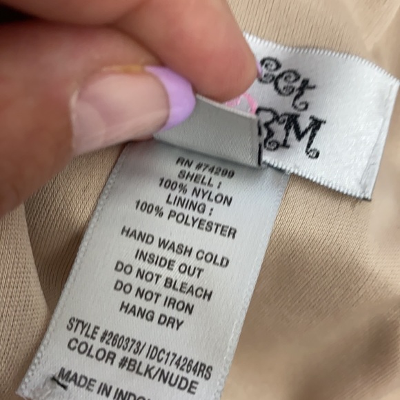 ๐ Sweet Storm black lace overlay evening dress Large - Picture 9 of 10